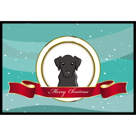 Carolines Treasures Black Labrador Merry Christmas Indoor and Outdoor Mat- 24 x 36 in. BB1545JMAT